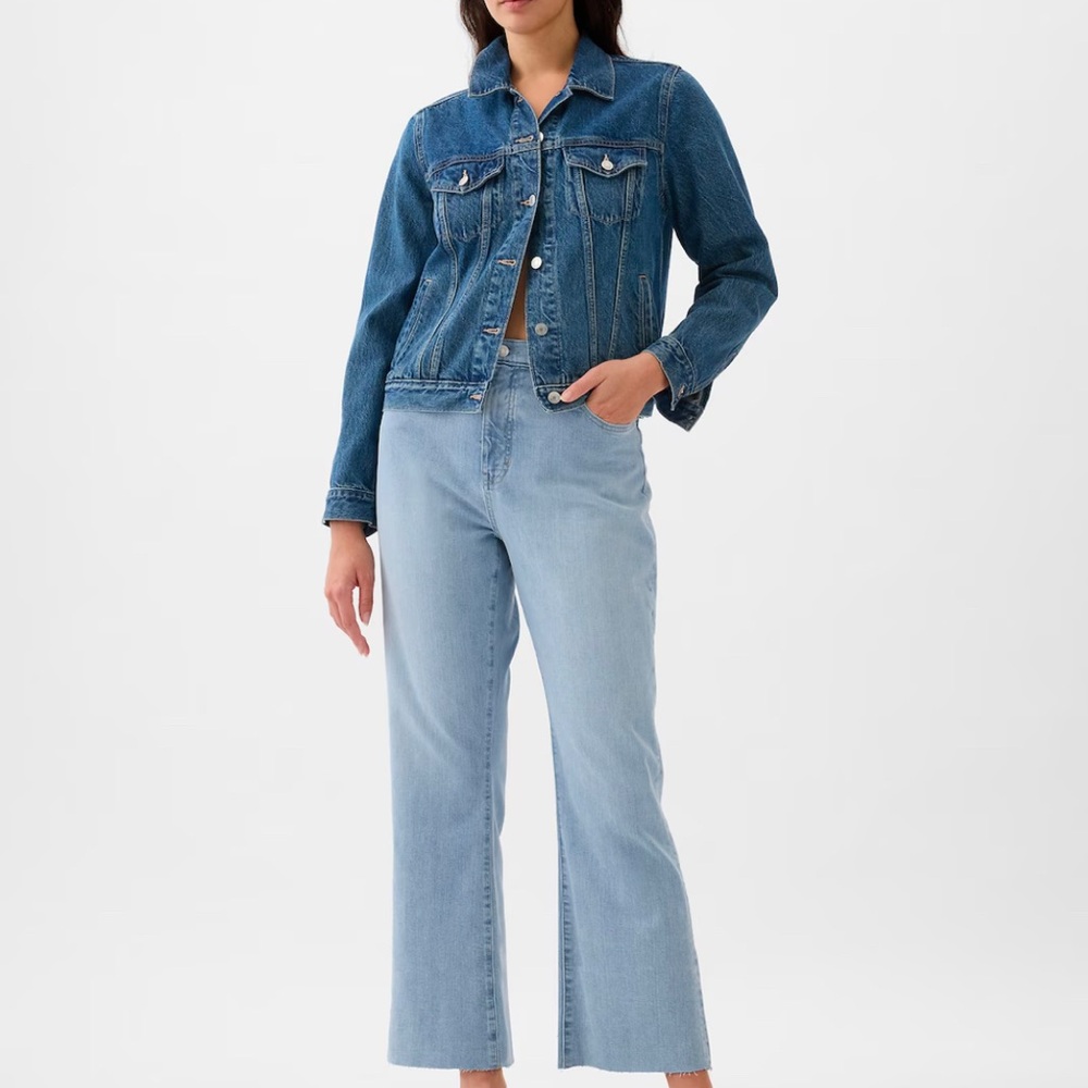 Gap Light Blue Straight Leg Jeans High Waisted Vintage Inspired - Picture 5 of 8